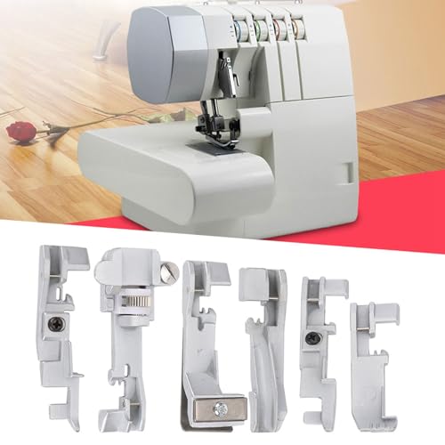 Set de 6 prensatelas para máquina de coser overlock miniatura 3