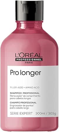 L&#39;Oréal Professionnel Shampoo Pro Longer | Reduz a Quebra e a Aparência de Pontas Duplas | Adiciona Volume e Brilho | Para cabelos finos e com afinamento | 300ml