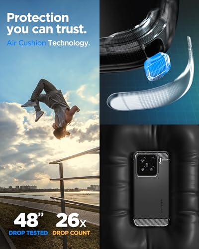 Image of Spigen Rugged Armor Designed for Xiaomi 15 Case (2025) [Military-Grade Protection] - Matte Black