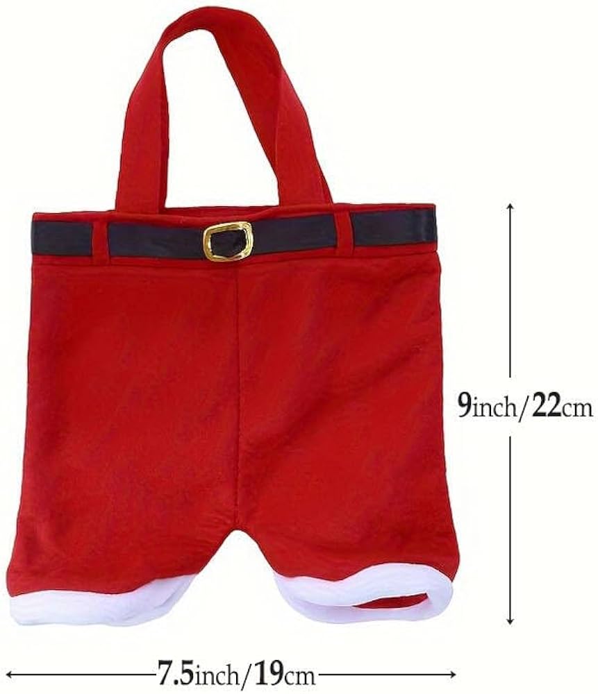 Amazon｜HOSL クリスマスキャンディバッグ 6PCS Santa Pants｜ワイン