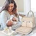 Breastmilk Cooler Travel Bag, Wearable Breast Pump Storage Bag Compatible with Momcozy/Eufy/Elvie/Willow/Medela Breast Pump with Ice Pack and Waterproof Mat,Khaki
