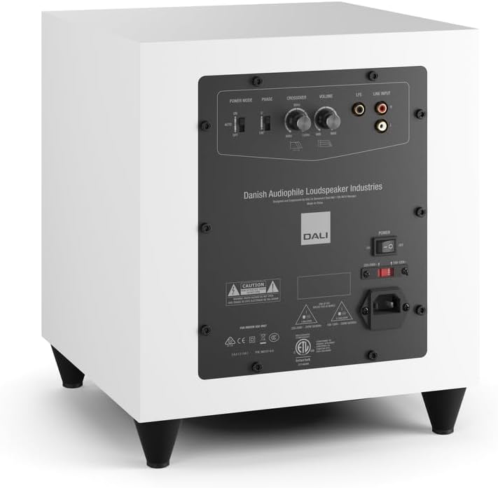 DALI SUB C-8 D Powered Subwoofer, rear panel connections