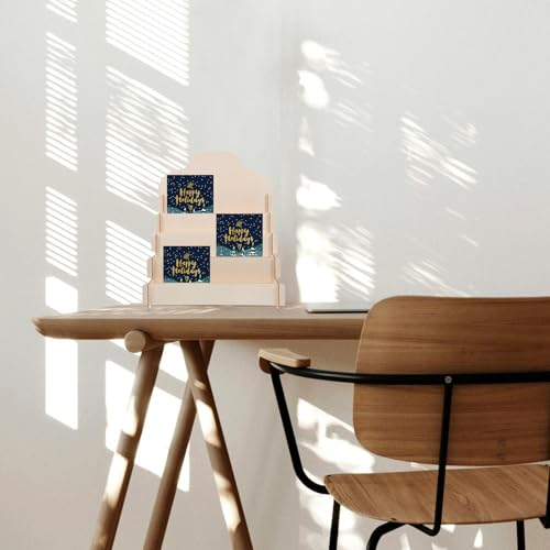 Expositor de tarjetas de felicitación de madera DIYEAH: soporte para cosméticos 7