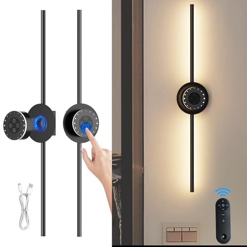 Lámpara de pared USB regulable para dormitorio y pasillos pack de 2 5
