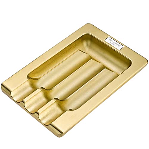 ZXW Cenicero para cigarros, diseño de Ranuras de Humo de Gran Calibre 3, decoración de cenicero Vintage con Cuerpo de Metal, Embalaje de Caja de Regalo (148 * 99 * 12 mm) Cover