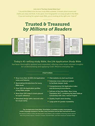 Tyndale NLT Life Application Study Bible, Third Edition, Large Print (Hardcover, Red Letter) - New Living Translation Bible, Large Print Study Bible for Enhanced Readability - Image 2