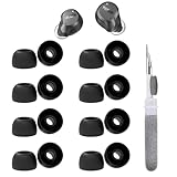 Vykyntow 8 Pairs Replacement Earbud Tips Compatible with TOZO A1/Crystal Pods/T12/NC9/T20/NC3/T10/T6/Golden X1 Wireless Earbuds, Silicone Ear Tips, Fits in Case, S Size, with 3-in-1 Cleaner Kit