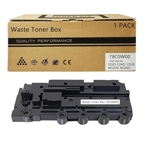 78C0W00 Waste Toner Bottle Compatible for Lexmark C2325 C2425 C2535 MC2425 MC2325 MC2535 CS421 CS521 CS522 CS622 Compatible for Xerox C310 C315 C410 C415 Printer High Yield 25,000 Pages(1 Pack)
