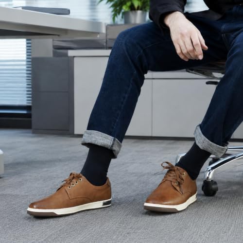 Jousen Men's Casual Shoes Dress Sneakers Plain Toe