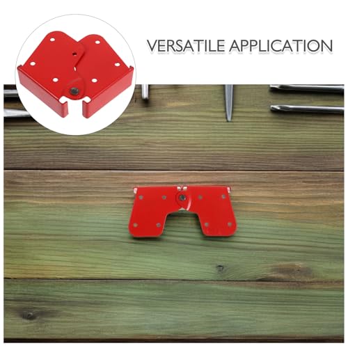 Bisagras de escalera para ático Toyvian de aluminio rojo en pack de 4 piezas fáciles de instalar 4