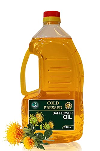 Image of Healthy Roots 2L Cold Pressed Safflower /Kardai Oil (Virgin, Chekku /Ghani) - 2 Litre Wood Pressed safflower oil for cooking