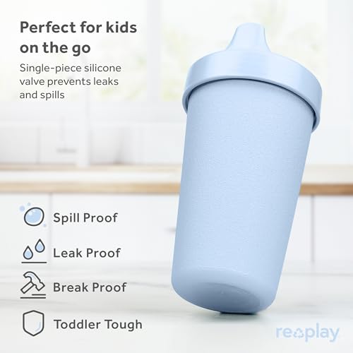 image for Re-Play Made in USA 10 Oz. Sippy Cups for Toddlers, Pack of 4 - Reusab