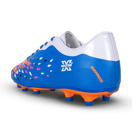 Image of Vector X Men & Boys Football Shoe /Studs|Sports & Athletic Footwear PU Upper with TPU Sole|Lightweight Comfortable & Maximum Grip Soccer Cleats |Multi Ground Shoes for Training & Practice
