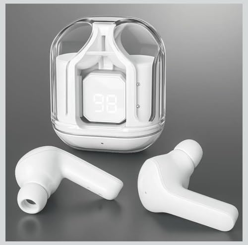 Image of Ultrapods Max True Wireless Earbuds with Bluetooth 5.3 Technology, with Transparent Charging Case, Enhanced Sound Quality, Mic 240 Bluetooth Headset, True Wireless Earbuds in Ear (Bule)