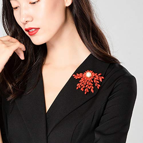 Broche en perle naturelle et corail rouge : ravivez la passion du style rétro - 5