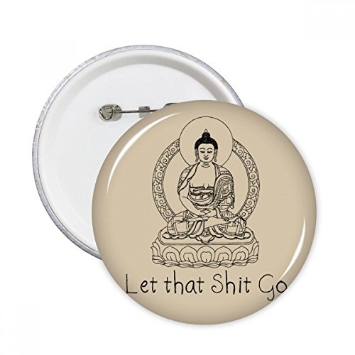 Badge Méditer drôle Bouddha pour customiser veste et sac en tissu multicolore