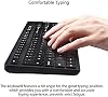 Teclado Inalámbrico Harburfine, 2.4G USB Externo Silencioso sin Cable para Windows Chrome Laptop Computadora PC Desktop Notebook Chromebook, 106 Teclas Tamaño Completo con Teclado Numérico (Negro) 6