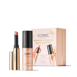 ICONIC LONDON Power Couple Gift Set | Includes Melting Touch Lip Balm (Undone) and Prep-Set-Glow (Original)