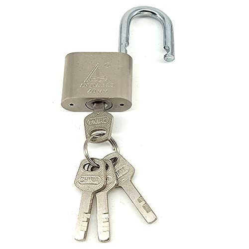 Padlock,Chrome Steel Body Keyed Different Padlock, 1-Inch Shackle, 1.5-Inch #TOP2