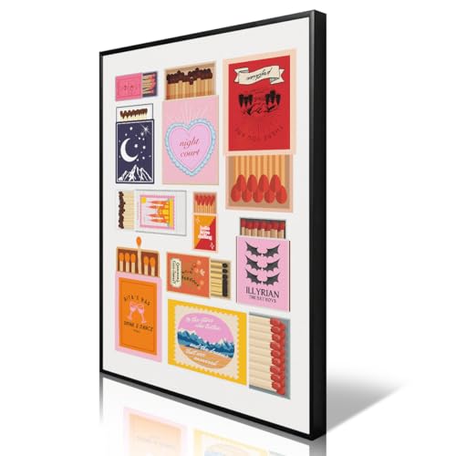 Sarah J Maas Books Canvas Wall Art, Acotar Inspired Matchbox Print Poster, Booktok Book Tropes...