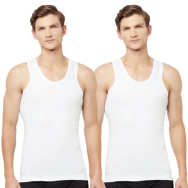 t t Men Interlock Vest Sleeveless White-picture-30
