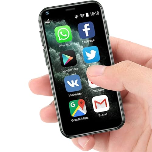 Hipipooo Mini 3G Smartphone Desbloqueado, Android 6.0, 2.5 Pulgadas, 1580 mAh, 0.3 MP + 5 MP Teléfono para niños con cámara Doble(XS11-Verde)