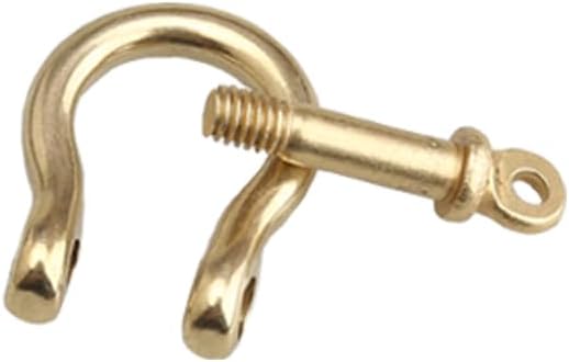 D-Rings with Screw Horseshoe U Shape Shackle for Key Holder Zip Puller Purse Bracelet 2 pcs - Image 4