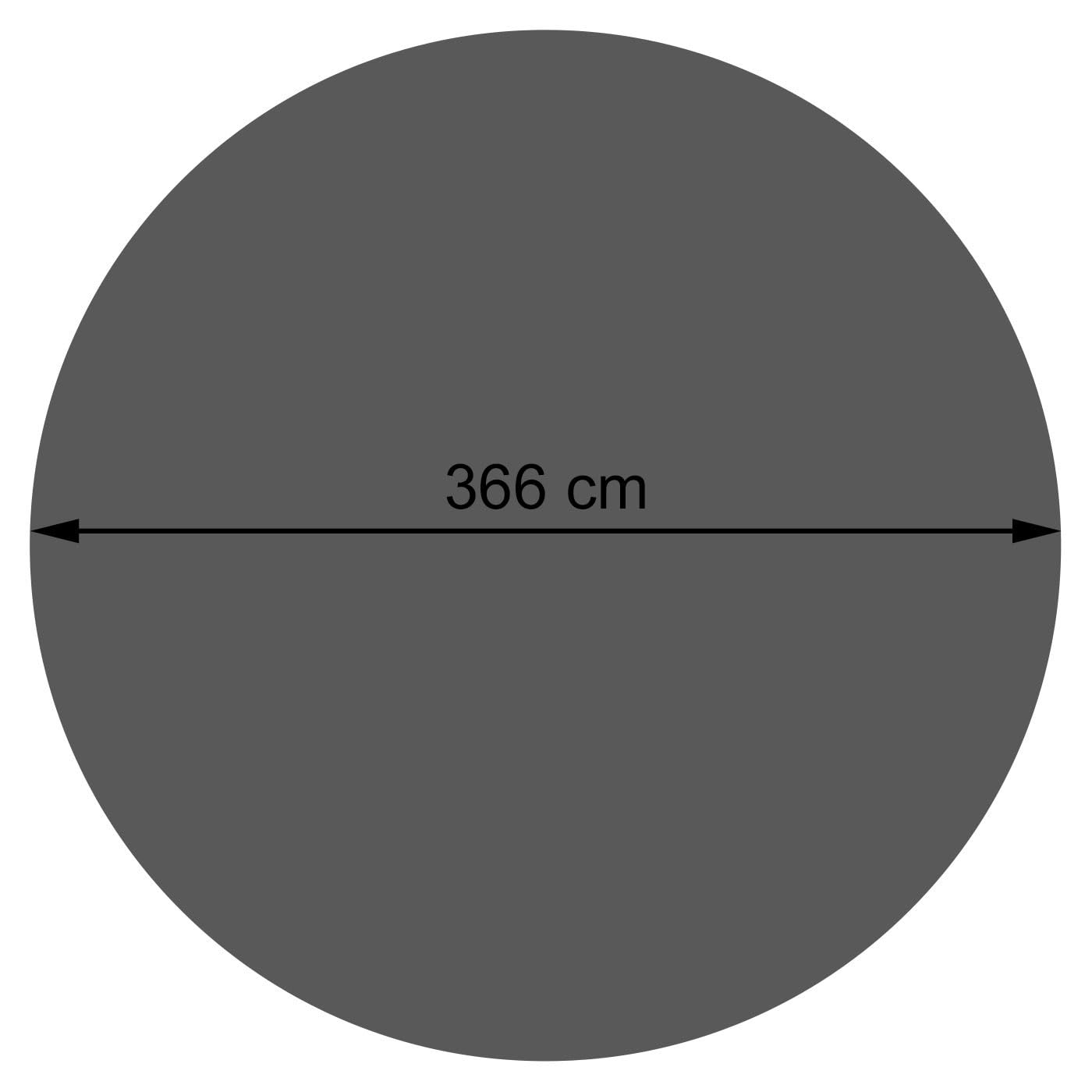 Solarplane Pool-Abdeckung 400 µm rund 3,66m schwarz