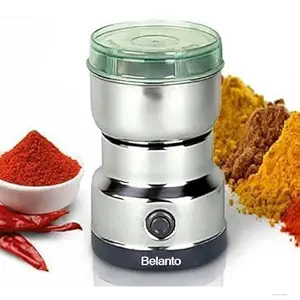 Belanto Stainless Steel Electric Dried Spice And Coffee Grinder, Grinder And Chopper Crusher For Home,Detachable Cup, Diswash Free, Blade & Cup Made With Stianlees Steel