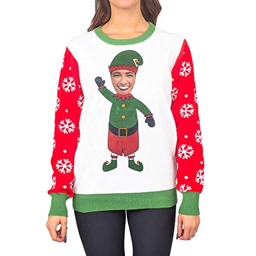 Custom Ugly Christmas Sweater Elf Yourself Upload Your Photo Sweater4