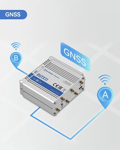 Image of Teltonika RUTX11100400 Model RUTX11 Industrial Cellular Router; 4G LTE CAT 6; Dual SIM; WI-FI and BT; Compatible with All US Operators