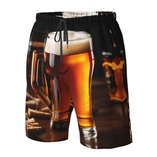 Beer Print Stylish Beach Shorts Swim Trunks Lightweight Breathable Summer Outdoor Activities 5
