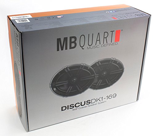 Mb Quart Dk1-169 Discus 2-Way Car Coaxial Speaker System With 0.75-Inch Aluminum Dome Tweeter On Silk Surround, 6 X 9-Inch, Set Of 2 #TOP5