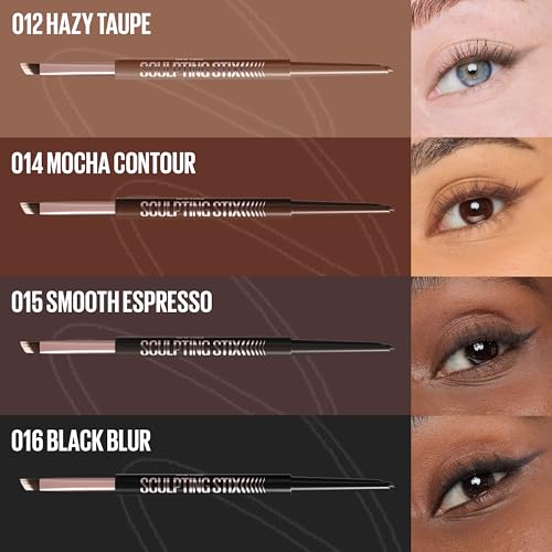 Image of MAYBELLINE Sculpting Stix 2-in-1 Eyeliner, Dual Ended Black Eye Liner With Up to 24HR Wear, Smudge and Sweat-Resistant Eye Makeup Formula, Black Blur, 1 Count