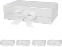 Vista 9 de Caja de Regalo Grande Rosa Magnética de 13"X9"X4" con Tapa y Cinta para Regalos