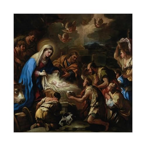 Toile Adoration des Bergers Giordano - Sublimez votre bureau avec un grand tableau baroque