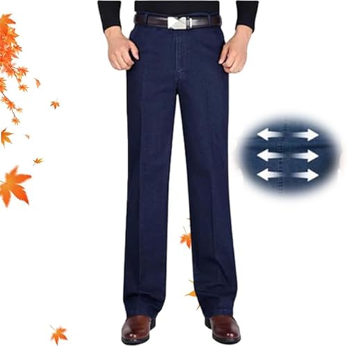 Genty Fit Mens Pants,Gentyfit Mens Pants Timelessflex - Men's High Stretch Straight Fit Pants,Casual Fit Dad Jeans