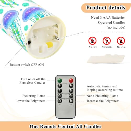Velas falsas LED decorativas de cera con mando a distancia y colores de ensueño 5