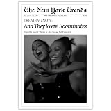 FBKDVC Trendy Black And White Newspaper Print Poster And They Were Roommates Times Wall Art Girl Roommates Poster Retro Magazine Headline Wall Decor For Bar Cart Girl Dorm Room 8x12in Unframed