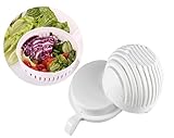 Mecooa Make Your Fresh Salad in 60 Seconds, Salad Strainer and Cutter Bowl Multi-function,Salad Recipes Cook E-books Included