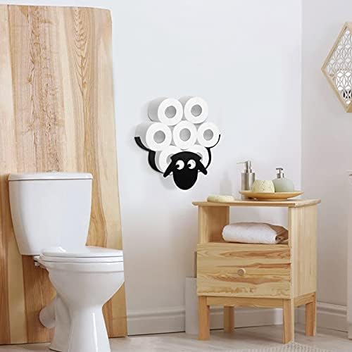 AllRight Creative Toilet Roll Holder Toilet Roll Holder Wall-Mounted Metal Tissue Storage Rack Toilet Roll Storage Rack Animal Shape Paper Tube Rack for Home Decoration