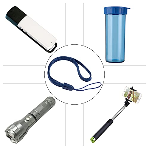 Wisdompro 6 Pack Of 8 Inch Hand Wrist Lanyard Strap String For Cell Phones, Usb Flash Drive, Keys, Keychain, Id Name Tag Holder, Mp3 Player, Flashlight - Blue/Grey/Black #TOP3
