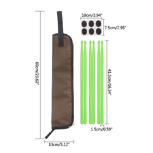 Baguettes de batterie 5A légères en érable nylon avec pad d'exercice