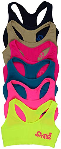ToBeInStyle Girls' Pack of 6 Microfiber Training Bras or Layering Shorts Underwear