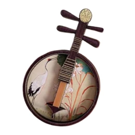 Casa de muñecas , instrumento en miniatura, modelo de una cítara china, instrumento musical chino vintage, varita magnética, accesorios para fotos, instrumentos clásicos chinos, juguetes,