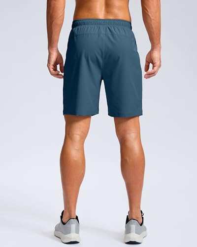 Image of G Gradual Men's Athletic Running Shorts with Zipper Pockets Quick Dry 7 inch / 5 inch / 9 inch Workout Gym Shorts for Basketball Hiking