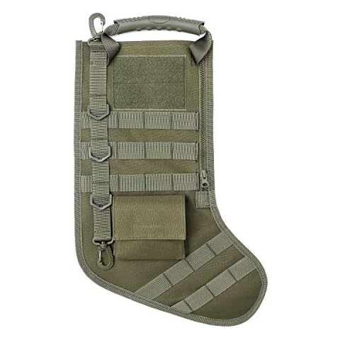 Tactical Christmas Stocking with MOLLE Gear Webbing (1 Pack Army Green) Cover