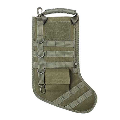 Tactical Christmas Stocking with MOLLE Gear Webbing (1 Pack Army Green) - Tacticool