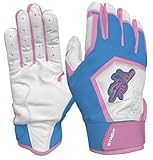 Stinger Sports Sting Squad Batting Gloves for Baseball & Softball (Adult Medium, Cotton Candy)