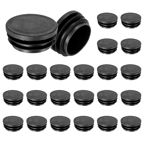 Image of M METERXITY 30 Pack Round Plastic Plug, OD 1.5 inch Furniture Tube Inserts Pipe Hole End Caps for Tubing Post /Glide Insert for Pipe Post /Table Chair Leg /Metal Tubing /Fence [Black]